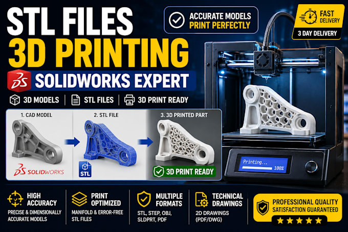 create stl files and 3d printable models for printing