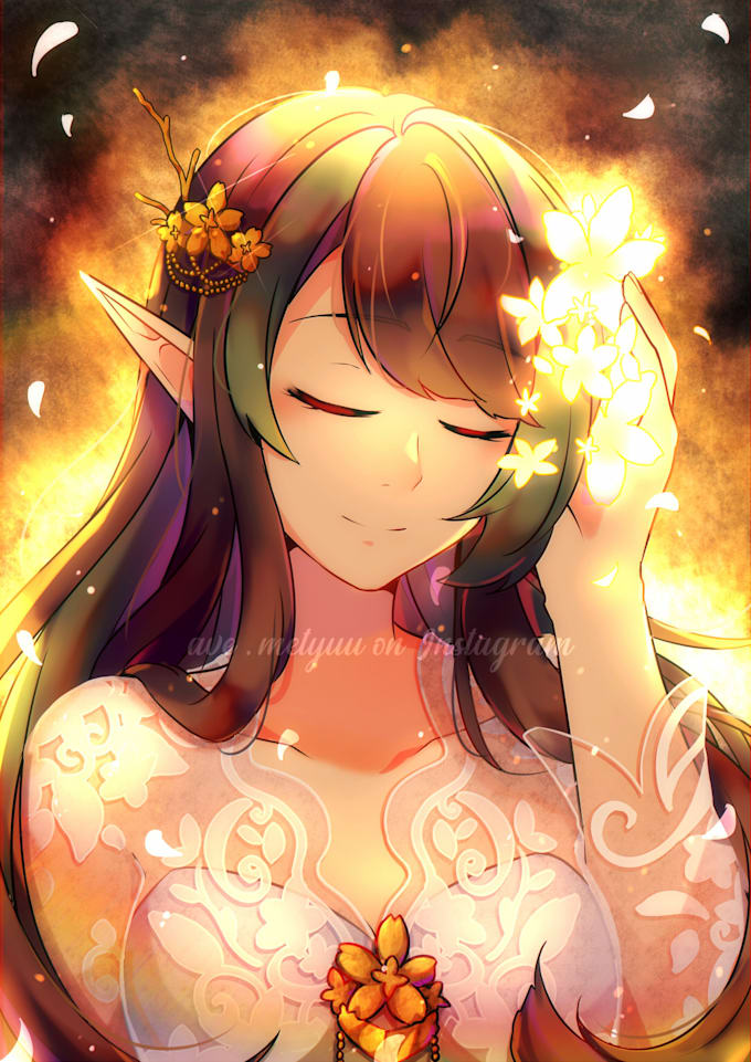 draw an anime illustration for you