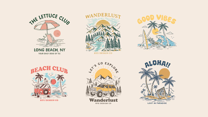 do vintage retro hand drawn illustration for t shirt design