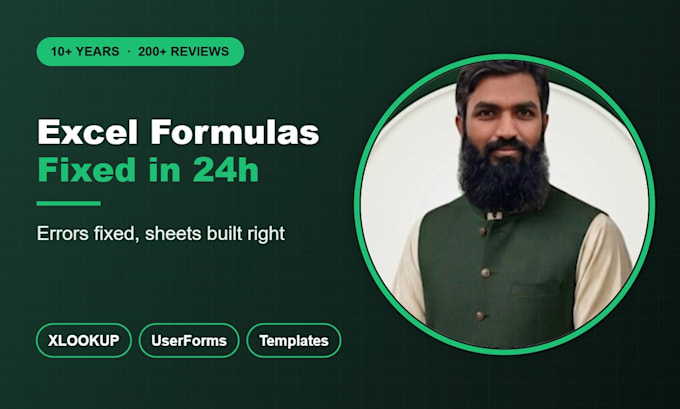 fix or create excel formulas, spreadsheets and vba userforms