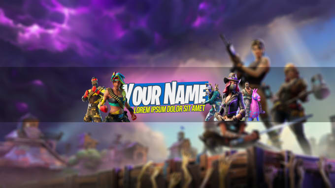 Design your fortnite youtube banner by Majeed_gfx | Fiverr