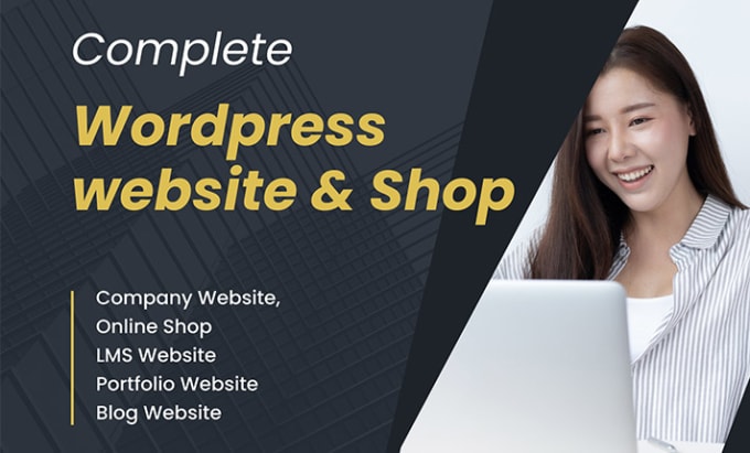 complete wordpress website and online shop