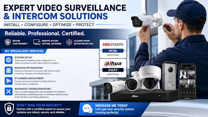 setup dvr, nvr and cameras for hikvision and dahua remotely