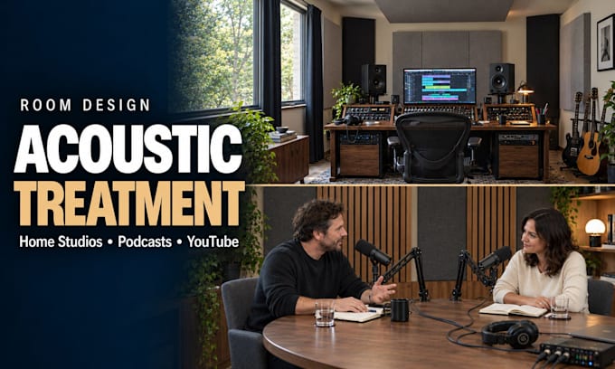 design acoustic treatment for your home studio podcast or youtube room