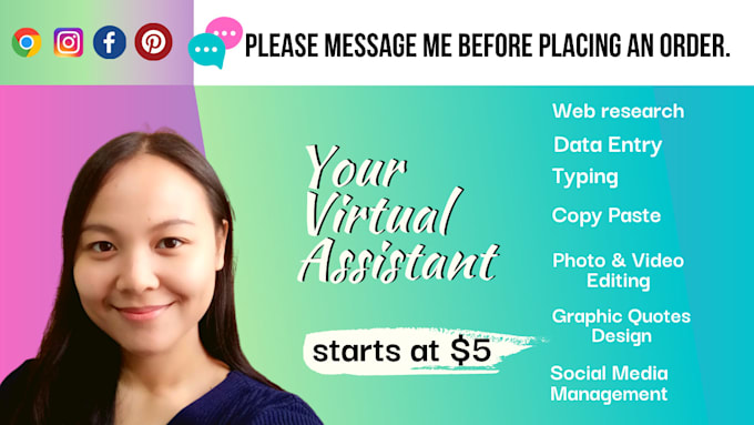 be your virtual assistant for data entry and web research