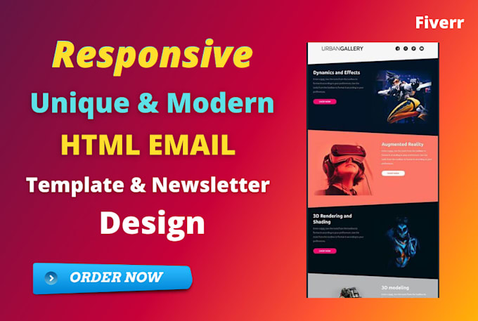 Design a responsive html email template or newsletter by Desinger_rc ...