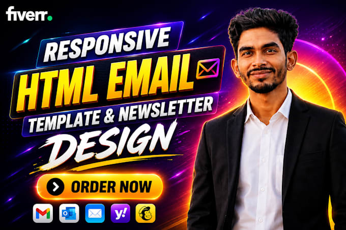 design a responsive HTML email template or newsletter