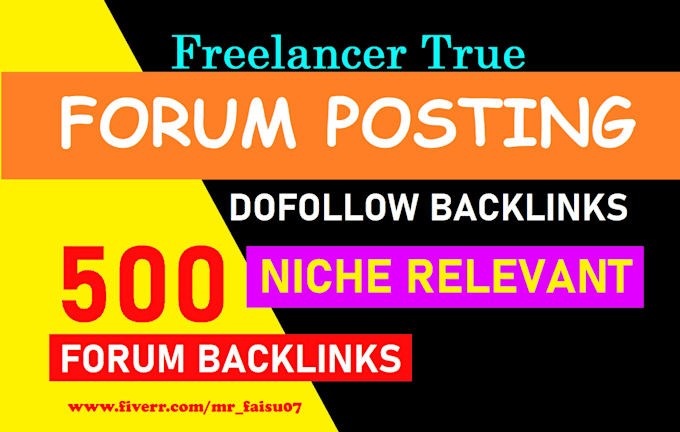provide 100 forum posting backlinks, high da 50 plus