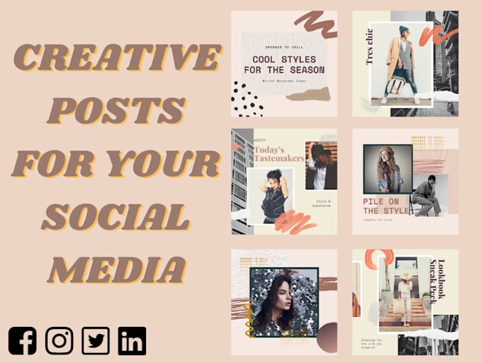 Design 20 creative social media posts and stories by Hooriaaftab | Fiverr