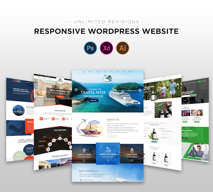 design creative website in PSD format or do website mockup