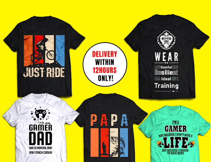 make trendy custom eye catchy pod business t shirt design superfast in 12hrs