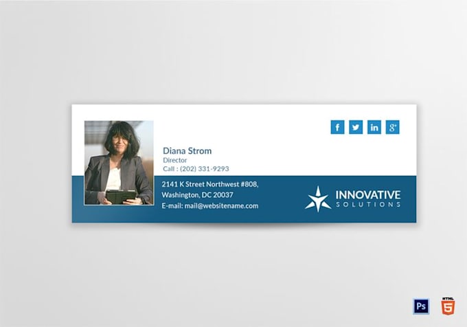 create a clickable and elegant HTML email signature