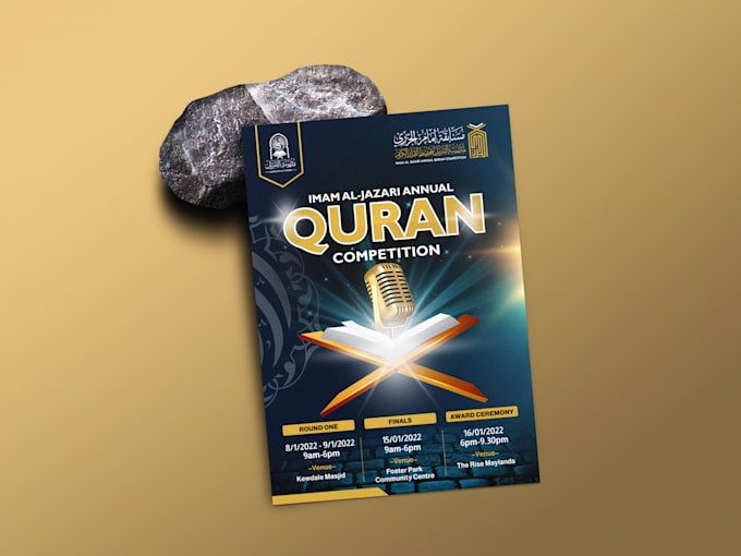 design islamic flyer or post in arabic english