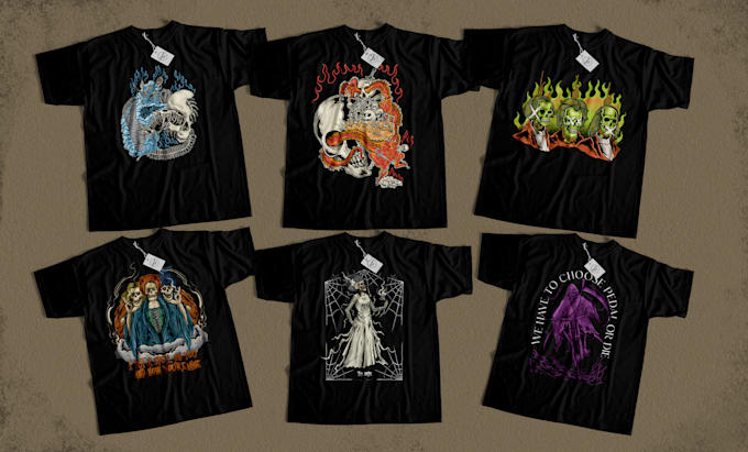 create skull illustration for t shirt design