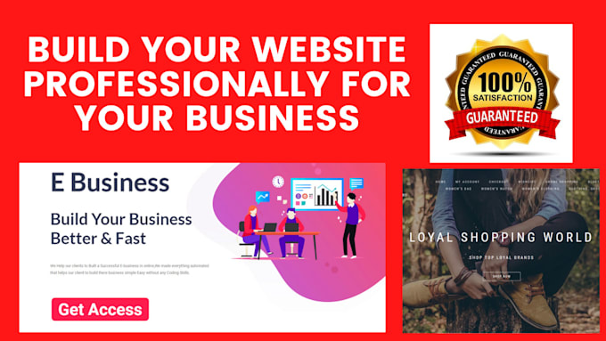 create a professional website for your business