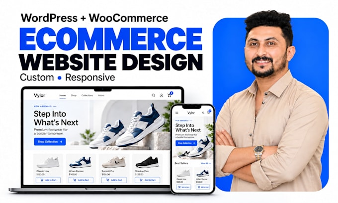 create wordpress ecommerce website design or woocommerce online store