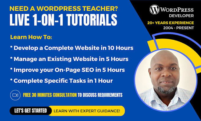 be your dependable and reliable wordpress tutor or coach