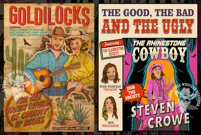 make western cowboy, ranch, farm etc design in vintage style