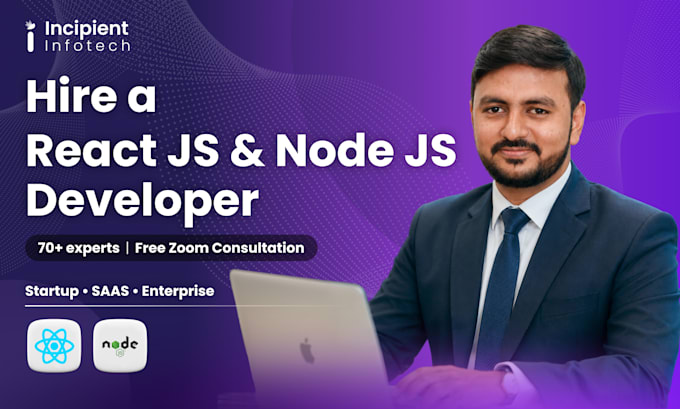 do react js frontend and node js backend development for you