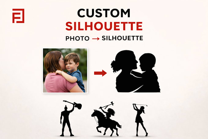 create custom silhouette from your photo for logo or portrait