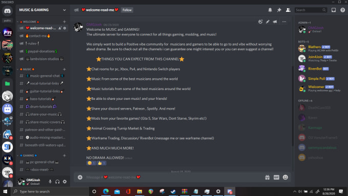 Make an organized discord server for you by Lambvisionweb | Fiverr