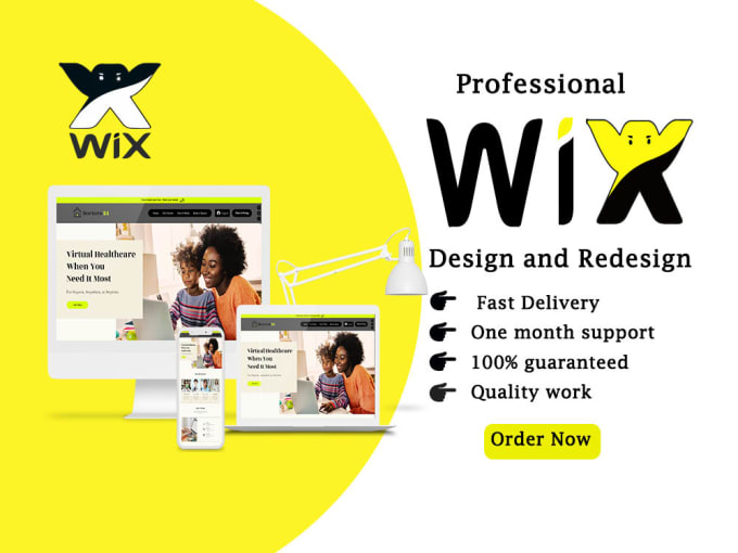 Create a responsive wix website design and redesign wix website by