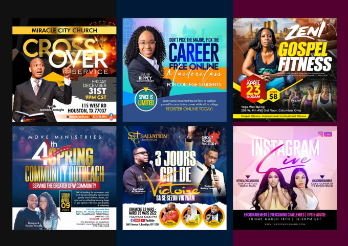 Design a church flyer or event flyer design by Styled_by_jay | Fiverr