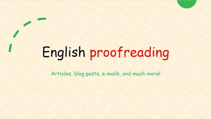 proofread your english text