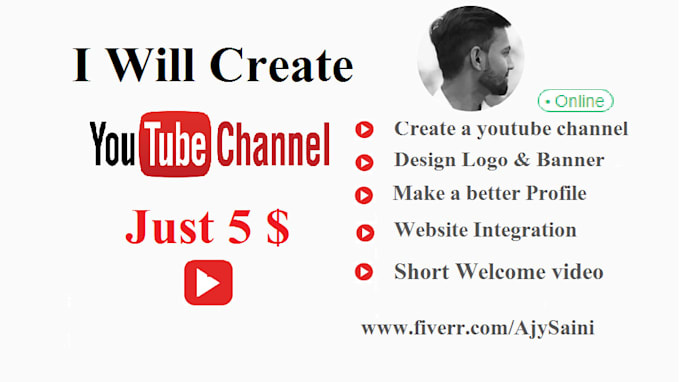create, setup and design youtube channel