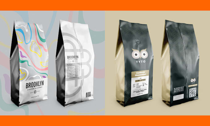 create coffee bag design with your logo