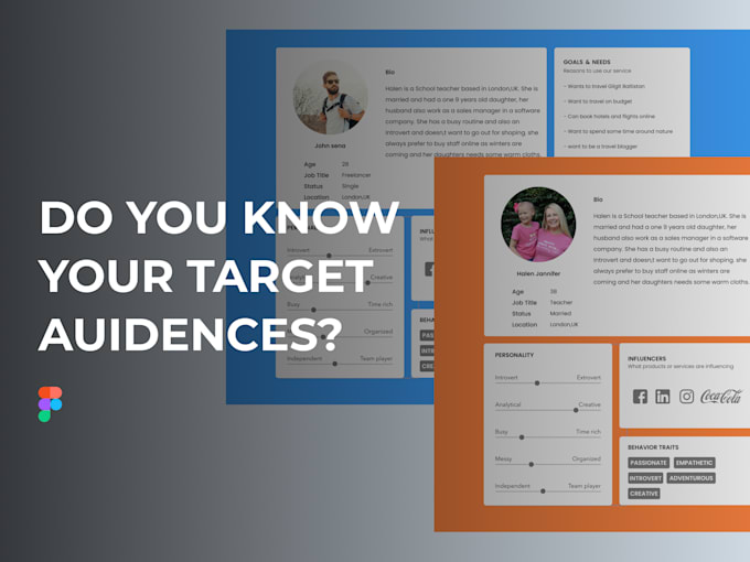 create user personas or target audience for your project