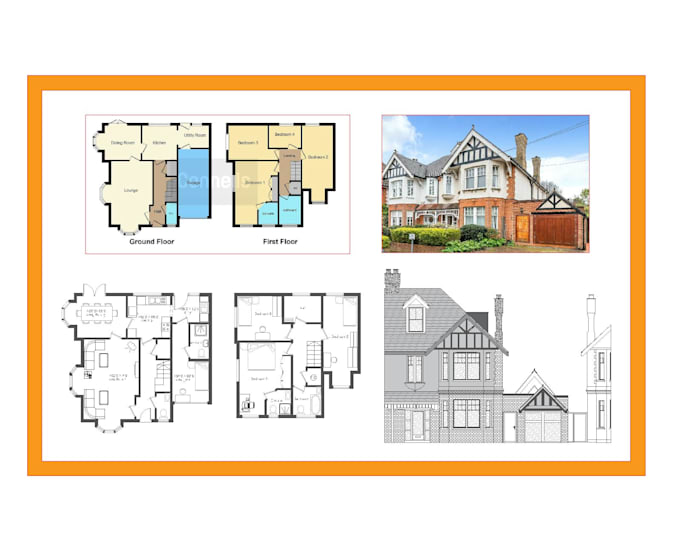 draw architectural section from any PDF or jpg files into 2d autocad dwg