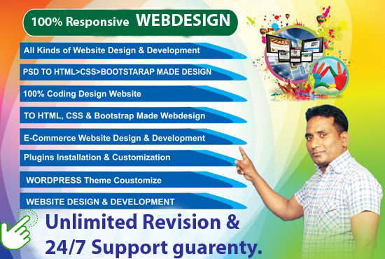 provide PSD to HTML CSS bootstrap  responsive webdesign