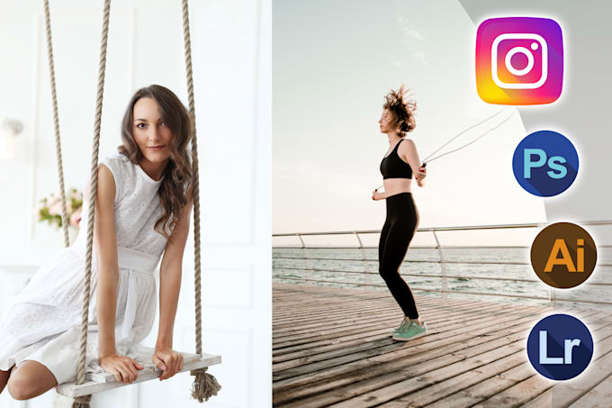 do photoshop and lightroom picture editing for your instagram profile