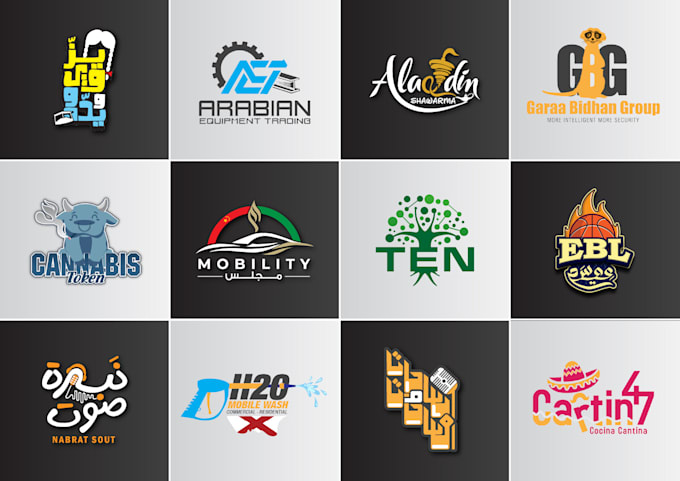 create modern, minimalist and arabic calligraphy logo