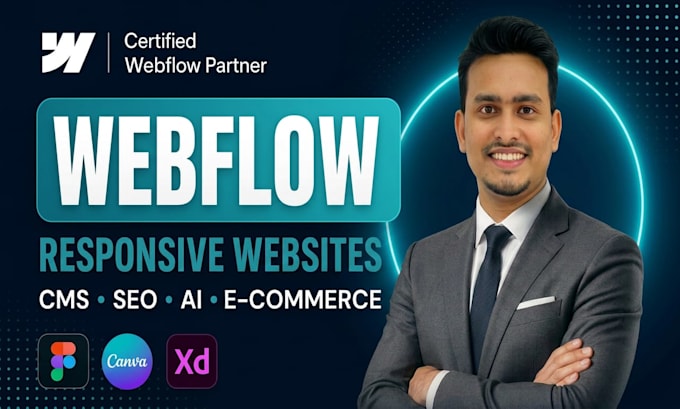 design or develop webflow website, webflow landing page, webflow developer