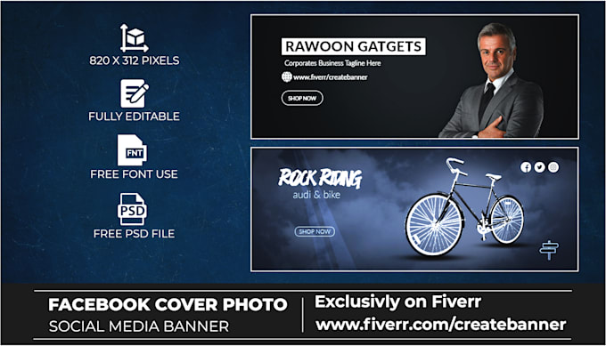 design premium web banner, facebook cover,  banner ads