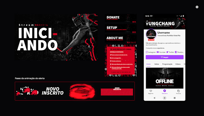 Design amazing animated overlays for your twitch by Oreinaldo Fiverr