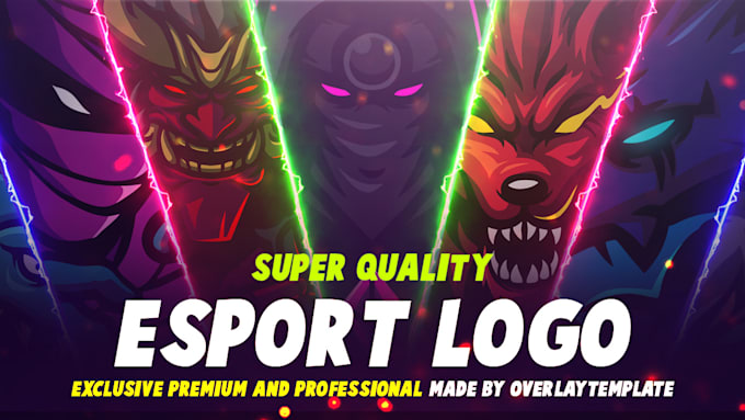 design dope logo for your esport team, game, cartoon, kick, twitch, youtube
