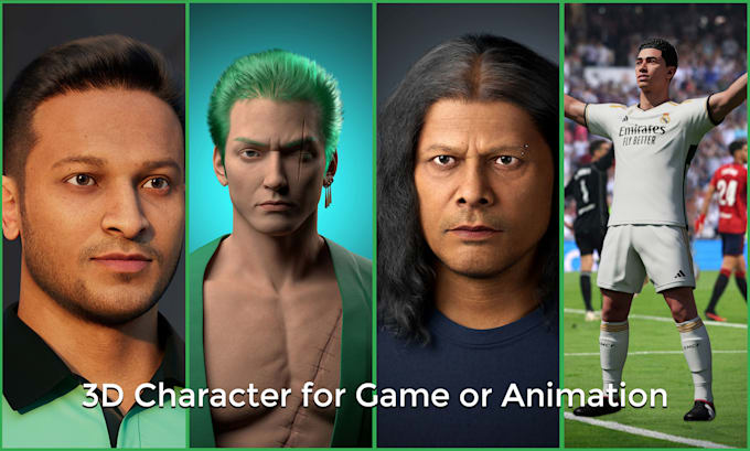model 3d characters for game and animation