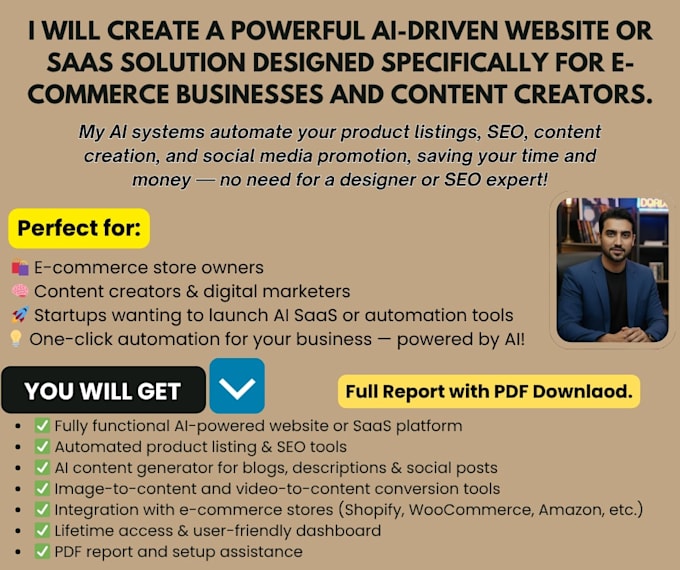 do ai saas specially for e commerce store