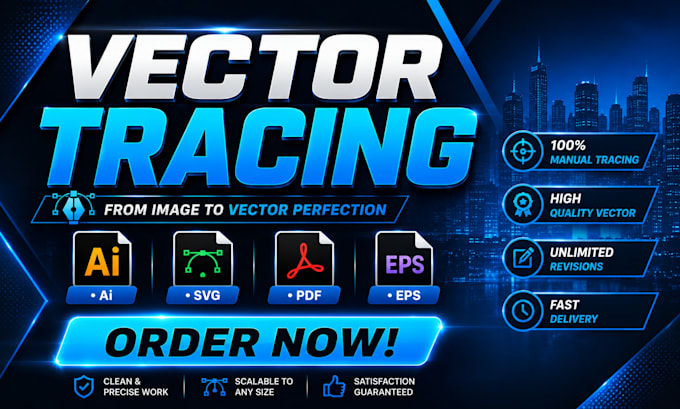 do vector tracing logo, vectorize image, convert image to vector file
