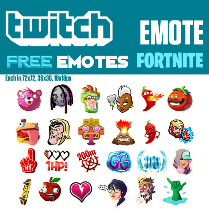 Create Custom Fortnite Themed Twitch Emote Or Badge Big Boom Offer Is Going On By Samit 007 Fiverr