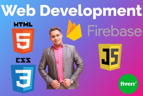Develop professional website using html, css, javascript and firebase ...