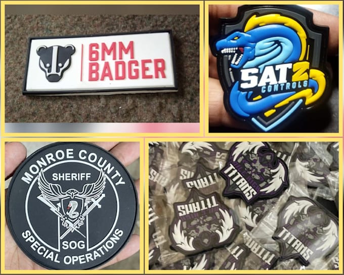 design and ship custom pvc rubber patches