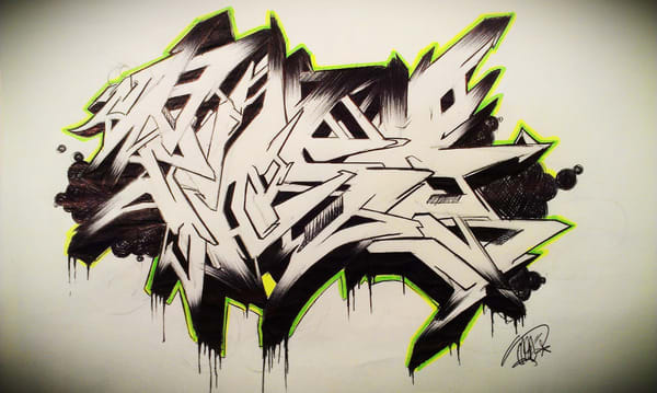 draw your name in a graffiti style