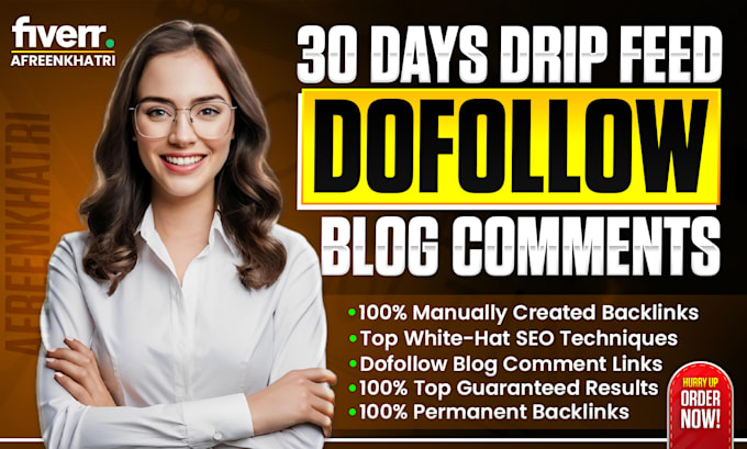 30 day dofollow drip feed backlinks are available