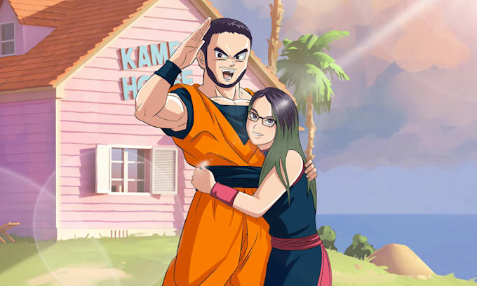 draw your or oc in dragon ball z naruto or any anime style