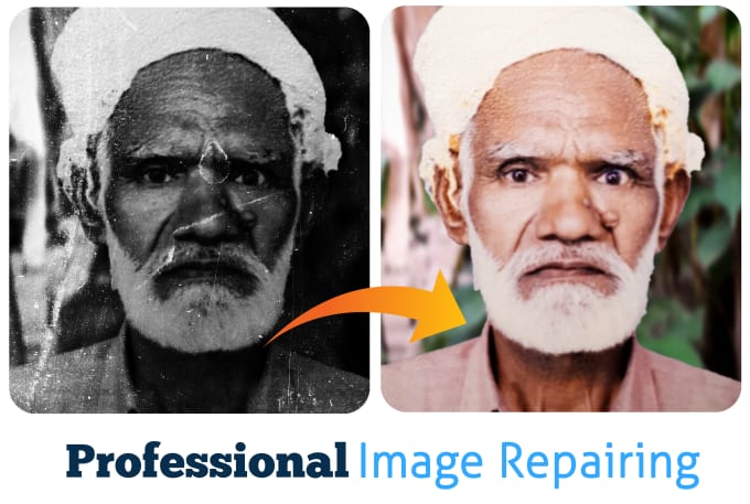 restore, repair, fix damaged photo, image restore