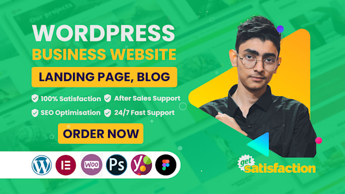 design a responsive wordpress business website, landing page, blog, or affiliate
